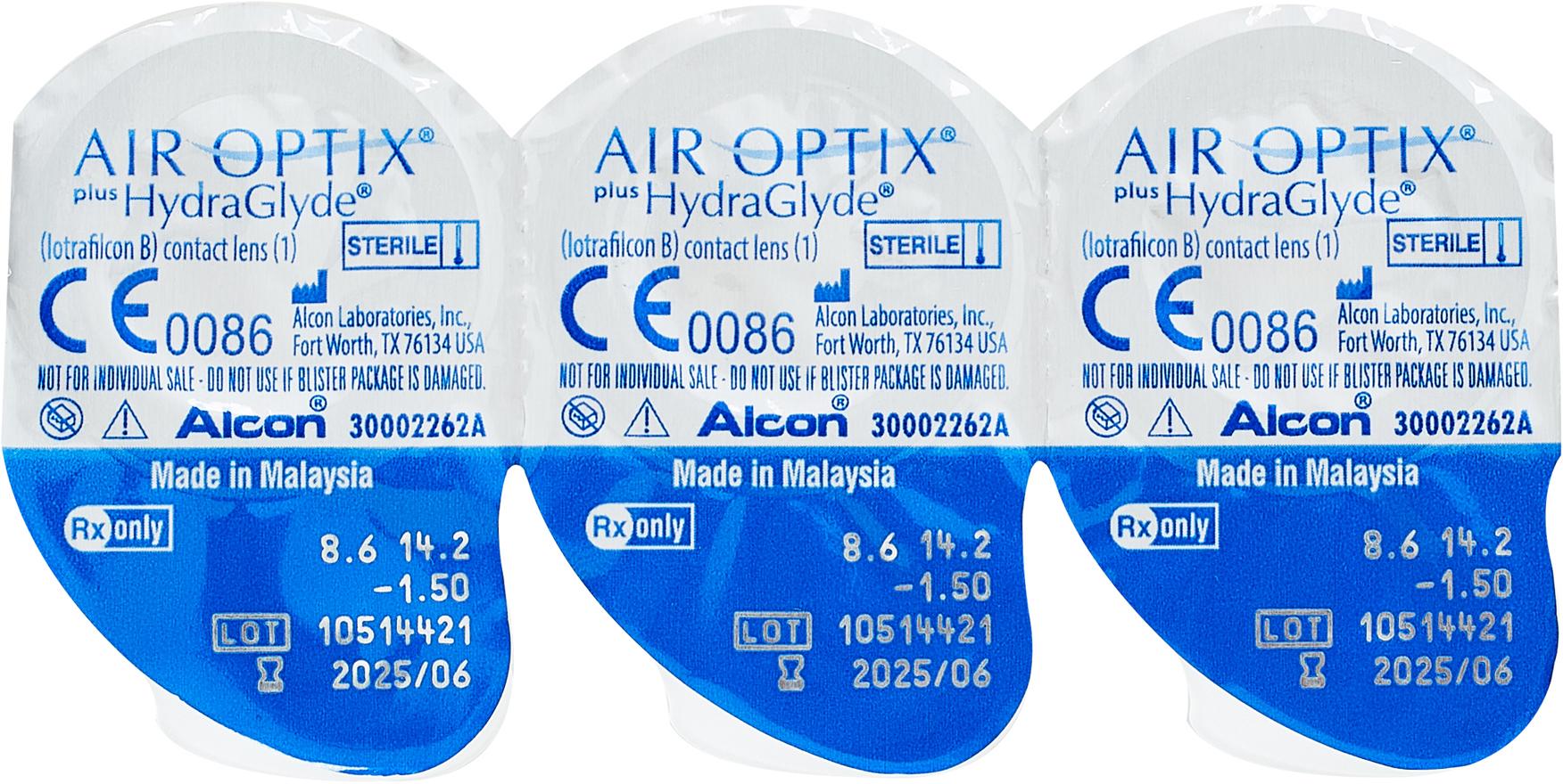 Air Optix Hydraglyde (3 линзы)